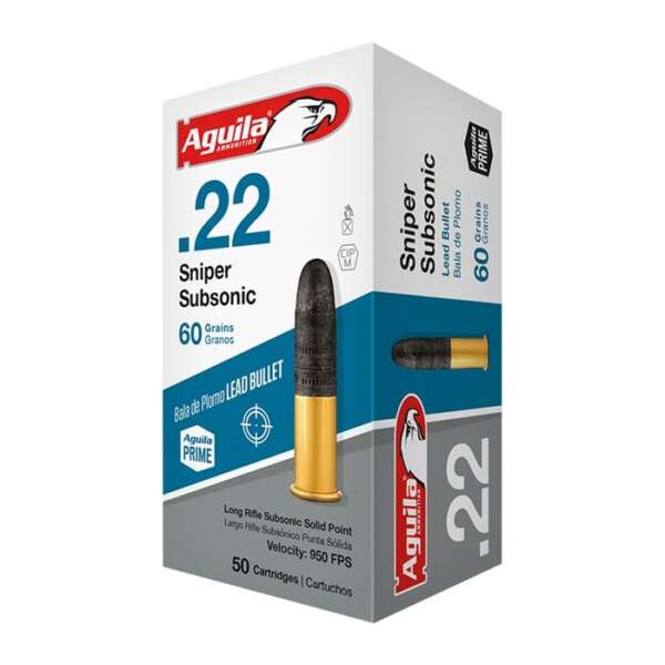 AGUILA - SNIPER SUBSONIC 22LR AMMO