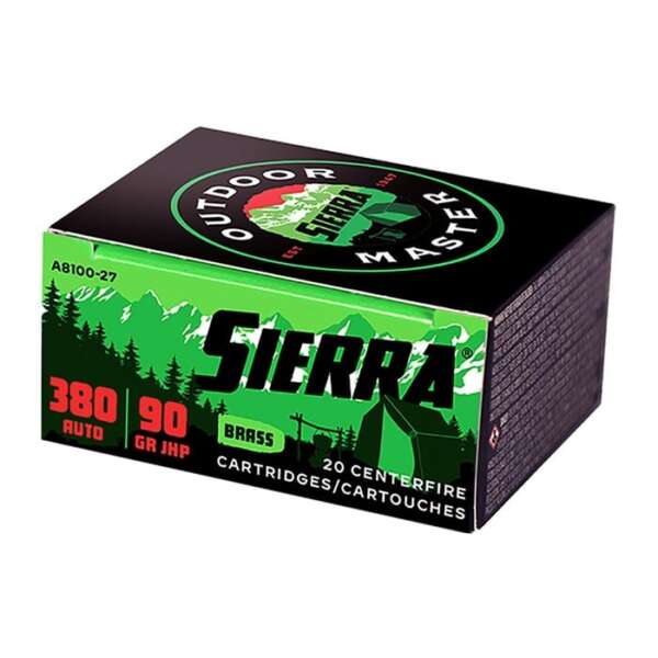 SIERRA BULLETS, INC. - OUTDOOR MASTER 380 AUTO AMMO