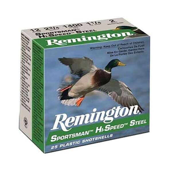 REMINGTON - SPORTSMAN HI-SPEED AMMO 12 GAUGE 2-3/4" 1 OZ #7 STEEL SHOT