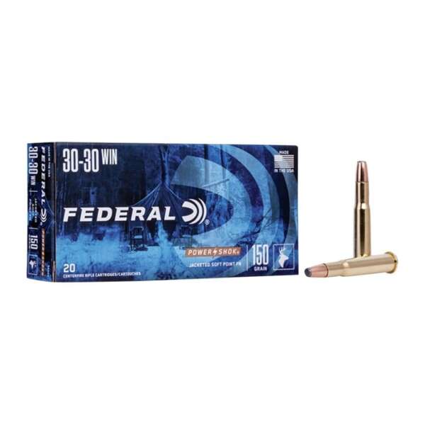 FEDERAL - POWER-SHOK AMMO 30-30 WINCHESTER 150GR SP