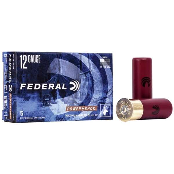 FEDERAL - POWER-SHOK AMMO 12 GAUGE 2-3/4" 1 OZ RIFLED SLUG