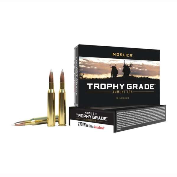 NOSLER, INC. - TROPHY GRADE AMMO 270 WINCHESTER 130GR ACCUBOND