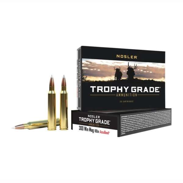 NOSLER, INC. - TROPHY GRADE AMMO 300 WIN MAG 180GR ACCUBOND