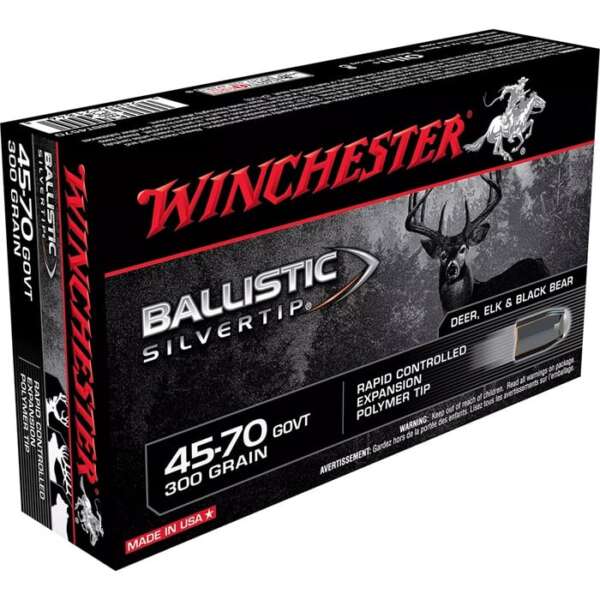 WINCHESTER - BALLISTIC SILVERTIP 45-70 GOVERNMENT RIFLE AMMO