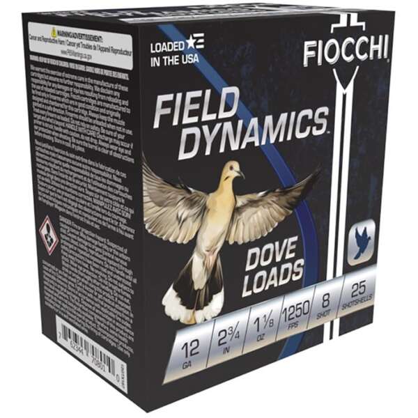 FIOCCHI AMMUNITION - FIOCCHI AMMO DOVE & QUAIL 12 GA 2.75