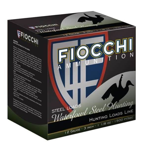 FIOCCHI AMMUNITION - Fiocchi 123ST Speed Steel 12ga 3 Max 1-1/8 oz Shot 3 Shot 25/Bx