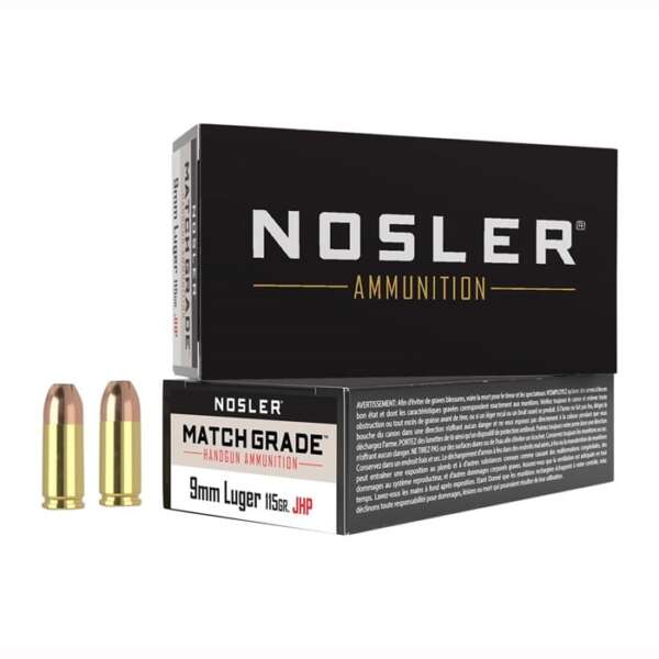 NOSLER, INC. - MATCH GRADE 9MM LUGER AMMO