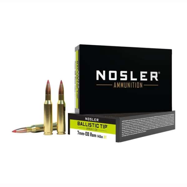 NOSLER, INC. - BALLISTIC TIP AMMO 7MM-08 REMINGTON 140GR BALLISTIC TIP